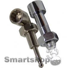 Bolt Metal Smoking Pipe Silver 8 cm